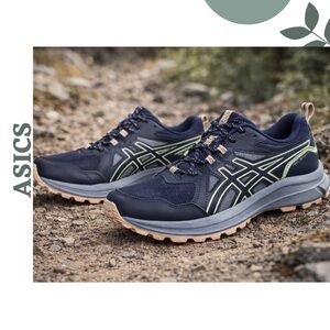 ASICS Trail Scout 3 Trail Running Shoes Navy Women’s 9.5 Rugged Grip Hiking